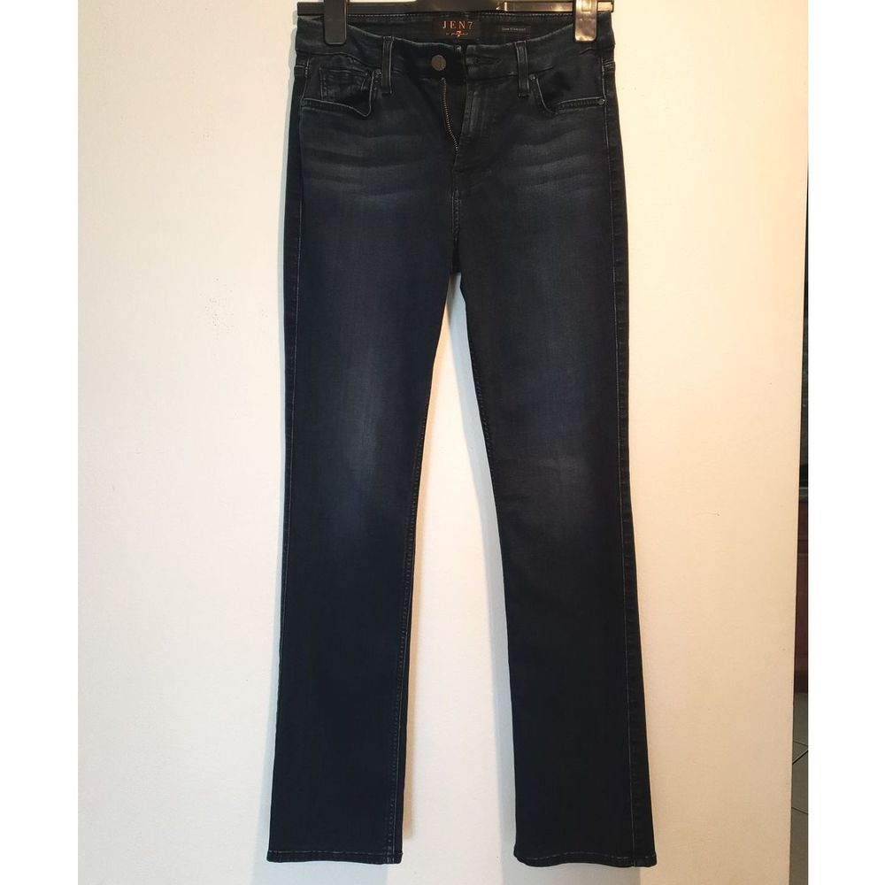 JEN7 by 7 For All Man Kind-Straight Dark Wash Jean